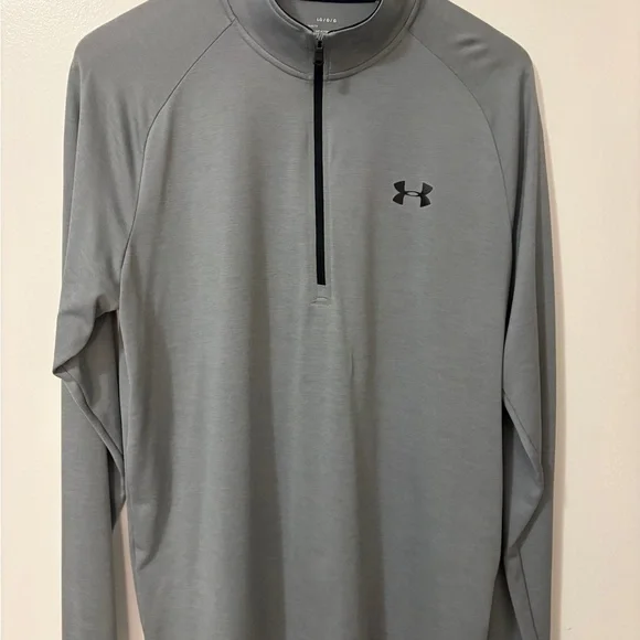 Under Armour Men’s Gray Quarter-Zip Performance tech top - Picture 2 of 5